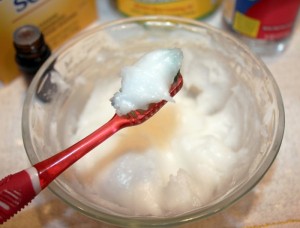 Coconut oil pulling for whitening teeth